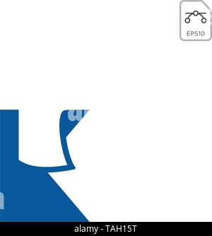 Buchstabe k Papier erste Logo vektor Icon Design isoliert Stock Vektor