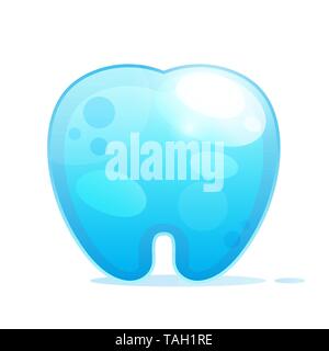 Zahn Symbol auf weißem Hintergrund Vector Illustration Stock Vektor