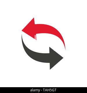 Aktualisieren, Laden sie isoliert Flachbild Web Mobile Symbol Vektor Symbol Button-Element Silhouette Stock Vektor