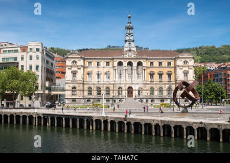 Bilbao Rathaus (Ayuntamiento), einem barocken Stil der Architektur in der Uribarri, Bilboa, Baskenland, Spanien Stockfoto