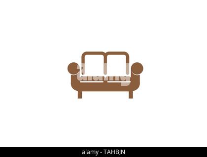 Kreative Möbel Sofa Logo Stock Vektor