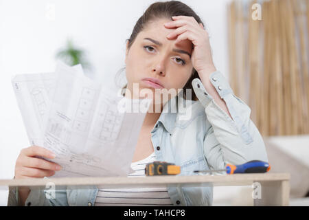 Innenarchitekt zu Hause Stockfoto