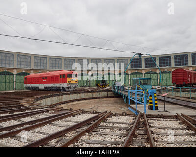 Budapest Magyar Vasúttörténeti Park Ungarischer Eisenbahngeschichtspark und MAV dieselelektrischer Drehteller für die Lokomotiven Ungarn Stockfoto