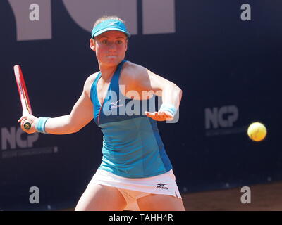 Nürnberg, Deutschland - 25. Mai 2019: Slowenisch player Tamara Zidansek im Euro 250.000 WTA Versicherungscup Turnier finale gegen Tennis pla Stockfoto