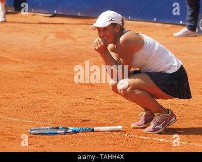 Nürnberg, Deutschland - 25. Mai 2019: Kazach tennis player Yulia Putintseva gewinnen das Finale bei den Euro 250.000 WTA Versicherungscup Stockfoto