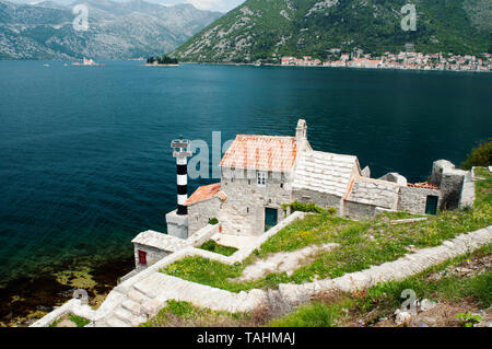 Malerische Aussicht auf die Bucht von Kotor, Perast, Montenegro Stockfoto