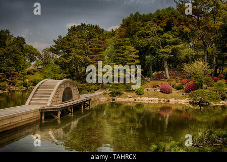 Asien, Japan, Insel Honshu, Präfektur Hiroshima, Hiroshima, Shukkeien Garten, entworfen von Herrn Nagaakira Asano (1620) Stockfoto