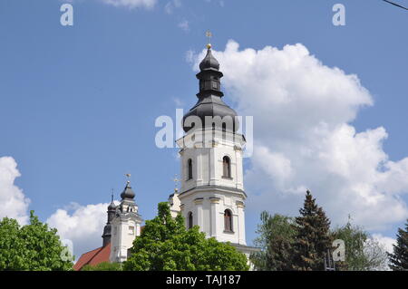 Pinsk, Belarus. Blick auf die Kirche der Himmelfahrt der Jungfrau Maria Stockfoto