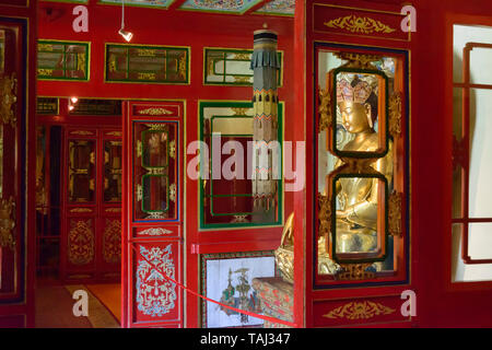 Winter Palace des Bogd Khan in Ulaanbaatar, Mongolei. Das Innere des Museums. Stockfoto
