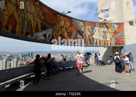 Die zaisan Memorial in Ulaanbaatar, Mongolei. Stockfoto