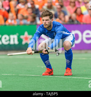 BLOEMENDAAL, 25-05-2019, Hoofdklasse Hockey Heren Seizoen 2018-2019. Veranstaltungsort: HC Bloemendaal. Lars Balk während des Spiels HC Bloemendaal vs SV Kampong. Credit: Pro Schüsse/Alamy Live News Credit: Pro Schüsse/Alamy Live News Credit: Pro Schüsse/Alamy leben Nachrichten Stockfoto