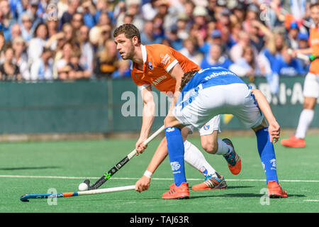 BLOEMENDAAL, 25-05-2019, Hoofdklasse Hockey Heren Seizoen 2018-2019. Veranstaltungsort: HC Bloemendaal. Sander 't Hart während des Spiels HC Bloemendaal vs SV Kampong. Credit: Pro Schüsse/Alamy Live News Credit: Pro Schüsse/Alamy Live News Credit: Pro Schüsse/Alamy leben Nachrichten Stockfoto