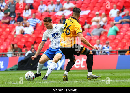 London, Großbritannien. 25 Mai, 2019. Connor Jennings der Tranmere Rovers während der efl Sky Bet Liga 2 Play-Off Finale zwischen Newport County und Tranmere Rovers im Wembley Stadion, London, England am 25. Mai 2019. Foto von Dave Peters. Nur die redaktionelle Nutzung, eine Lizenz für die gewerbliche Nutzung erforderlich. Keine Verwendung in Wetten, Spiele oder einer einzelnen Verein/Liga/player Publikationen. Credit: UK Sport Pics Ltd/Alamy leben Nachrichten Stockfoto