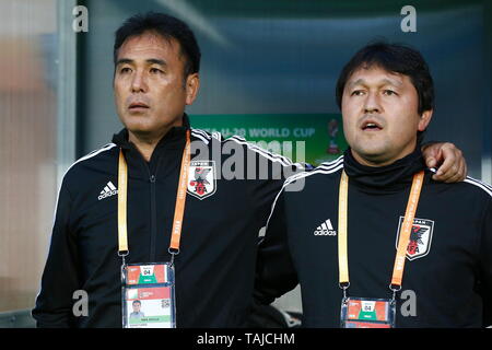 (L - R) Masanaga Kageyama, Tadahiro Akiba (JPN), 23. Mai 2019 - Fußball: FIFA U-20 WM Polen 2019 Gruppe B Spiel zwischen Japan 1-1 Ecuador am Stadion in Bydgoszcz Bydgoszcz, Polen. (Foto von MUTSU KAWAMORI/LBA) Stockfoto