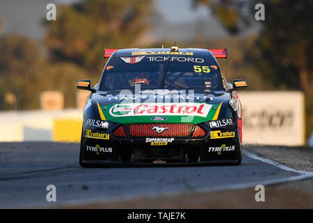 Winton, Victoria, Australien. 25 Mai, 2019. Die Jungfrau Australien Supercars Meisterschaft; Chaz Mostert treibt die Tickford Racing Ford Mustang während der Winton SuperSprint Credit: Aktion plus Sport/Alamy leben Nachrichten Stockfoto