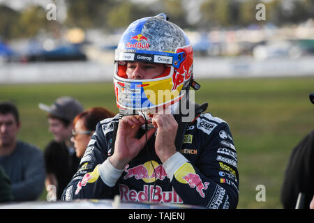 Winton, Victoria, Australien. 25 Mai, 2019. Die Jungfrau Australien Supercars Meisterschaft; dreifache Acht Race Engineering Shane van Gisbergen ist auf dem Raster Credit gesehen: Aktion plus Sport/Alamy leben Nachrichten Stockfoto