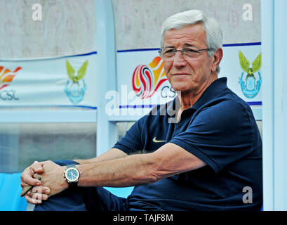 China. 26 Mai, 2019. Marcello Lippi wurde erneut als Trainer der chinesischen menÃ¢â'¬â"¢s Fußball-Nationalmannschaft berufen. Credit: SIPA Asien/ZUMA Draht/Alamy leben Nachrichten Stockfoto