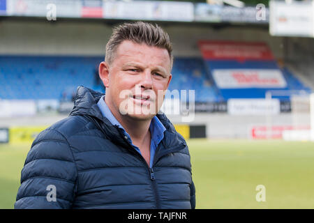 WAALWIJK, Mandemakers Stadion, 25-05-2019, Saison 2018 / 2019, Niederländische Keuken Kampioen Play-offs Finale. Ergebnis 0-0, GA Adler Trainer John stegeman während des Spiels RKC-Go Ahead Eagles (Play-off) Stockfoto