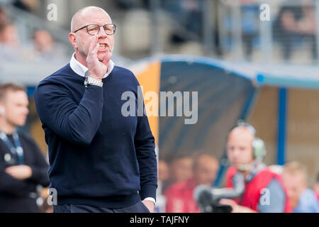 WAALWIJK, Mandemakers Stadion, 25-05-2019, Saison 2018 / 2019, Niederländische Keuken Kampioen Play-offs Finale. Ergebnis 0-0, RKC Trainer Fred Grim während des Spiels RKC-Go Ahead Eagles (Play-off) Stockfoto