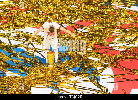 Berlin, Deutschland. 25 Mai, 2019. Franck Ribery, FCB 7 FC BAYERN MÜNCHEN - RB LEIPZIG 3-0 Finale DFB-Pokal, DFB-Pokal, Berlin, 25. Mai 2019 Saison 2018/2019, Fussball, München, Red Bull Credit: Peter Schatz/Alamy leben Nachrichten Stockfoto