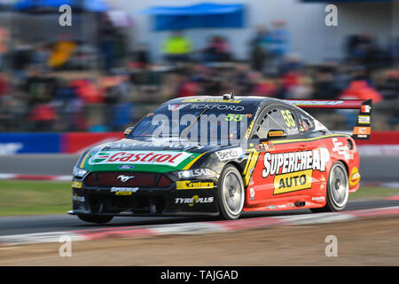 Winton, Victoria, Australien. 25 Mai, 2019. Die Jungfrau Australien Supercars Meisterschaft; Chaz Mostert treibt die Tickford Racing Ford Mustang während der Winton SuperSprint Credit: Aktion plus Sport/Alamy leben Nachrichten Stockfoto