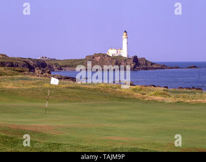 Grün auf Turnberry Golf Course, Maidens Road, Turnberry, Ayrshire, Schottland, Vereinigtes Königreich Stockfoto