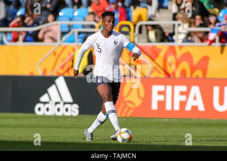 Gdynia, Polen, 25. Mai, 2019: Dan Zagadou läuft mit dem Ball während der 2019 FIFA U-20 WM Gruppe E Übereinstimmung zwischen Frankreich und Saudi-arabien in Gdynia Stadion in Gdynia. Credit: Tomasz Zasinski/Alamy leben Nachrichten Stockfoto