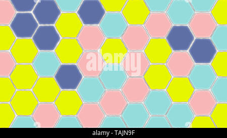 Abstrakte hexagon Muster Hintergrund mit Kopie Platz für Text und Werbung. Geometrische Muster mit Wiederholbare Formen. Sechseckige futuristische Mosaik Stockfoto