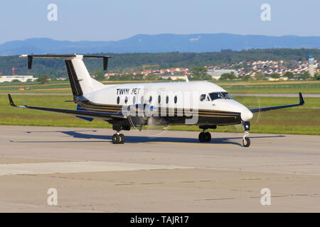 Stuttgart/Deutschland, 22. August 2019: Twin Jet Beech 1900D am Flughafen Stuttgart. Stockfoto