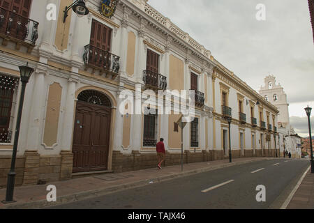 Die Straßen von kolonialen Sucre, Bolivien Stockfoto