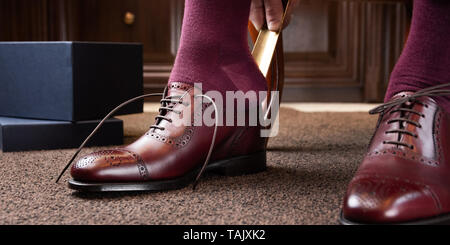 Männer Schuhe Boutique speichern Stockfoto