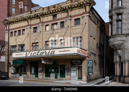 Wheeling, West Virginia/USA - März 7, 2019: historische Victoria Theater in der Market Street, die in 1904 geöffnet ist das älteste Theater in West Vir Stockfoto