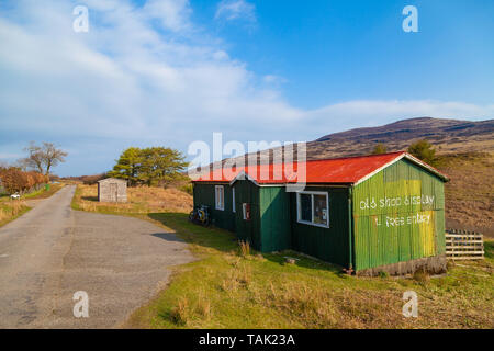 Die alte auf der Isle of Eigg, die jetzt ein Museum Stockfoto