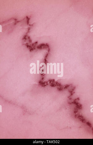 Vertikale Bild von Marmor Stein Oberfläche in rosa Farbe für Textur Hintergrund oder Tapete Stockfoto