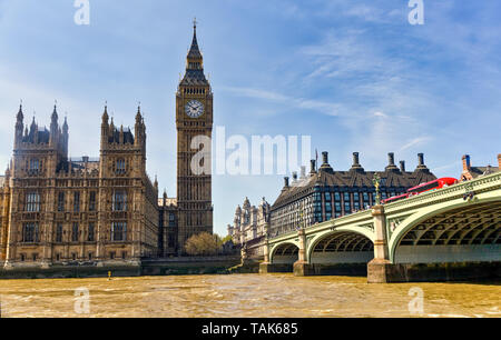 Big Ben und den Houses of Parliament, London. Stockfoto