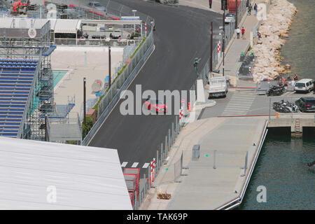 Monte Carlo, Monaco - Apr 19, 2019: Auto auf der Rennstrecke von 'F1' Stockfoto