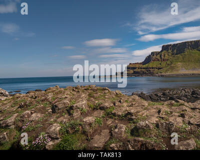 Die typischen Felsformationen der Giants Causeway in Nordirland - Reise Fotografie Stockfoto