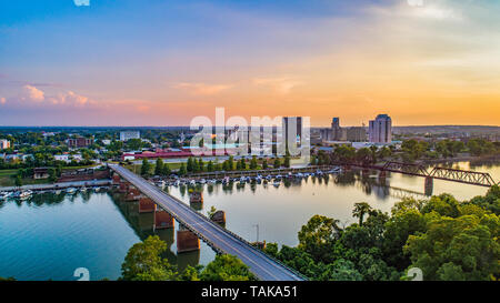 Augusta, Georgia, USA Downtown Skyline Luftbild. Stockfoto