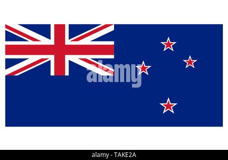 Neuseeland Flagge Vektor-illustration EPS 10 Hintergrund Nahaufnahme Stock Vektor