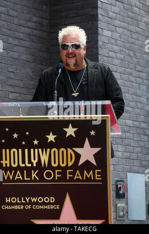 Mai 22, 2019 - Los Angeles, CA, USA - LOS ANGELES - Mai 22: Guy Fieri im Guy Fieri Star Zeremonie auf dem Hollywood Walk of Fame am 22. Mai 2019 in Los Angeles, CA (Credit Bild: © Kay Blake/ZUMA Draht) Stockfoto