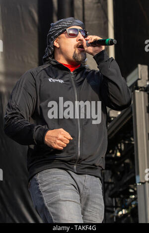 Mai 25, 2019 - Napa, Kalifornien, USA - LOUIS'' B-Real'' FREESE von Cypress Hill während des BottleRock Music Festival in Napa, Kalifornien (Bild: © Daniel DeSlover/ZUMA Draht) Stockfoto