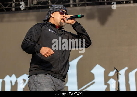 Mai 25, 2019 - Napa, Kalifornien, USA - LOUIS'' B-Real'' FREESE von Cypress Hill während des BottleRock Music Festival in Napa, Kalifornien (Bild: © Daniel DeSlover/ZUMA Draht) Stockfoto