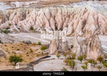 Felsformationen Landschaft in Capapdocia, Türkei Stockfoto