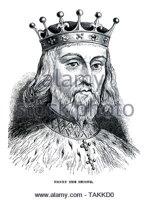 Heinrich II., 1133 - 1189, König von England von 1154 bis 1189 Stockfoto