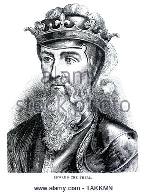 Edward III, 1312 - 1377, König von England von 1327 bis zu seinem Tod Stockfoto