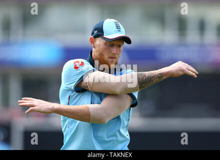 SOUTHAMPTON, England. 25. MAI 2019: Ben schürt in England während des England v Australia, ICC Cricket World Cup warm up übereinstimmen, an der Ageas Schüssel, Southampton, England. Stockfoto