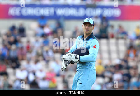 SOUTHAMPTON, England. 25. MAI 2019: Jos Buttler von England während des England v Australia, ICC Cricket World Cup warm up übereinstimmen, an der Ageas Schüssel, Southampton, England. Stockfoto