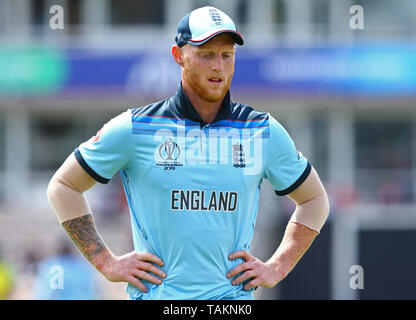 SOUTHAMPTON, England. 25. MAI 2019: Ben schürt in England während des England v Australia, ICC Cricket World Cup warm up übereinstimmen, an der Ageas Schüssel, Southampton, England. Stockfoto