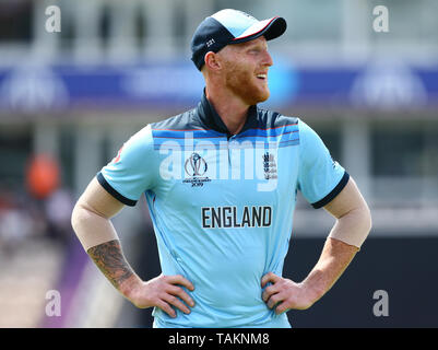 SOUTHAMPTON, England. 25. MAI 2019: Ben schürt in England während des England v Australia, ICC Cricket World Cup warm up übereinstimmen, an der Ageas Schüssel, Southampton, England. Stockfoto