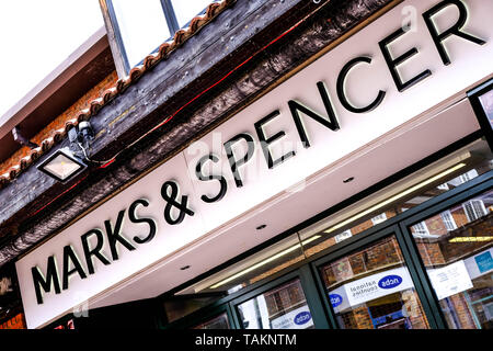 Marks & Spencer Group Große Britische multinationale High Street Einzelhändler mit einem Rpeutation für Qualität. Stockfoto